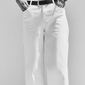 Zara Z.10 White High-Waisted Culotte Jeans Size EUR 38 USA 6